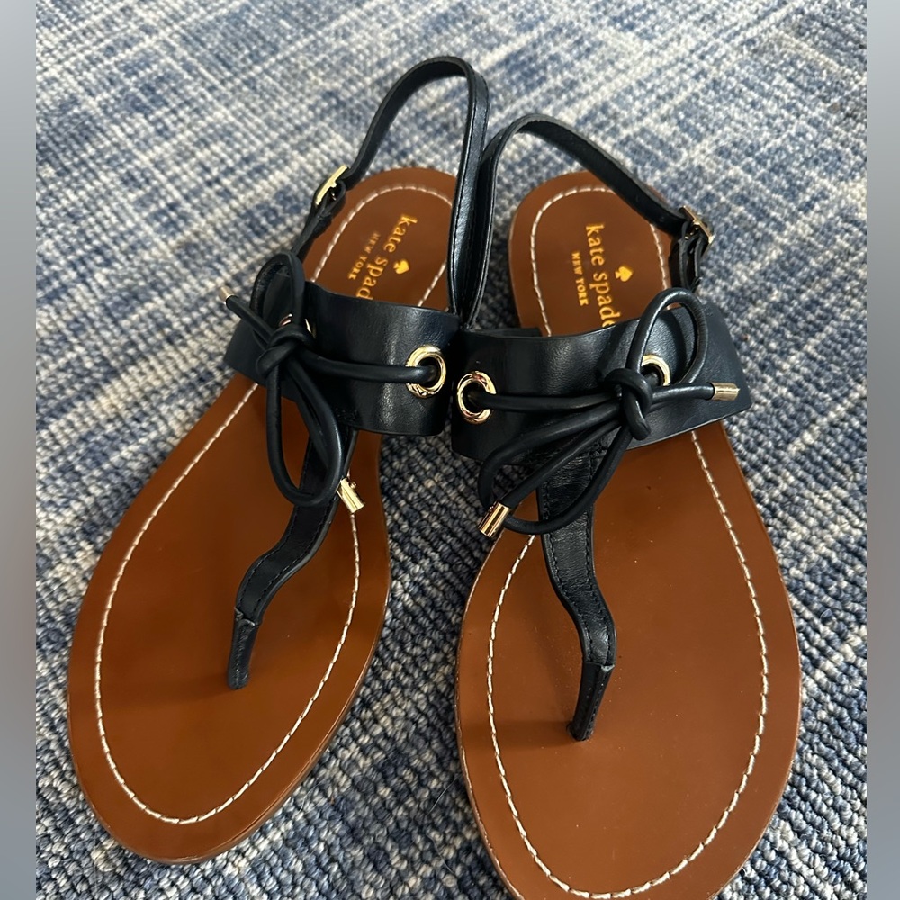 Kate Spade navy Leather Sandals